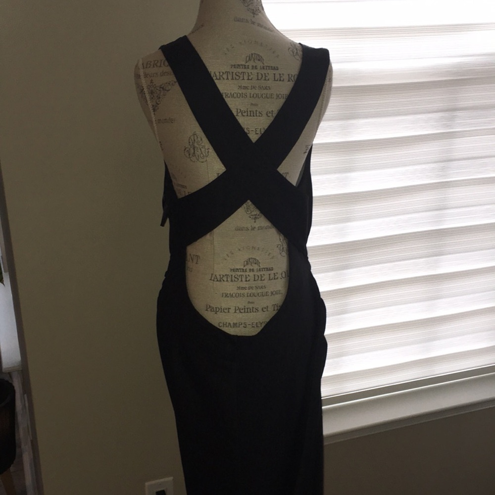 ANTHROPOLOGIE NWT BHLDN MAXI CROSS OPEN BACK Elegant FLORAL PRINT DRESS SIZE 16